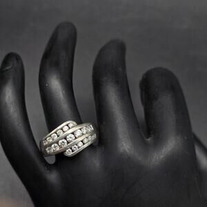 GV Diamonique Sterling Silver Ring Size 7.75 925 DQ CZ China DV